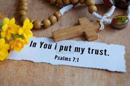 Photo for In You I put my trust text on torn paper. Christian bible verse concept. - Royalty Free Image