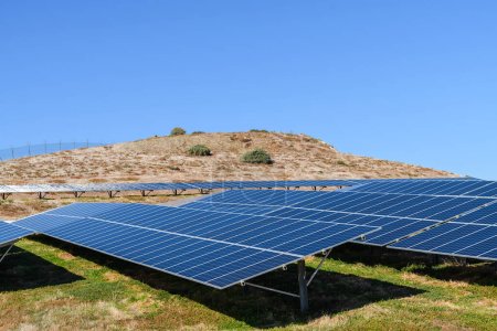 Newly constructed solar panel farm in Adelaide metro area, South Australia