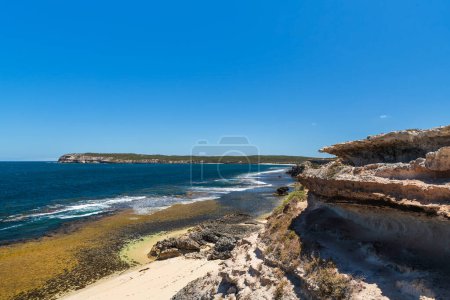 Foto de Playa de Cable Bay en el Parque Nacional Innes en un día brillante, Península Yorke, Australia Meridional - Imagen libre de derechos