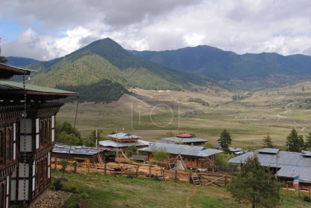 Foto de Phobjika Valley in Bhutan - Imagen libre de derechos
