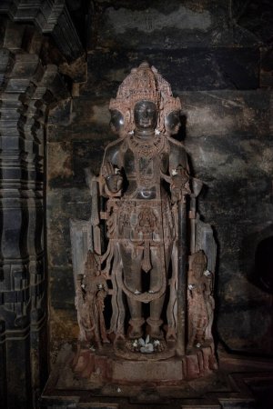 Photo for Statue of Lord Brahma in Brahma Jinalaya Temple of Lakkundi. It is an early 11th-century Mahavira temple in Gadag District of Karnataka, India - Royalty Free Image