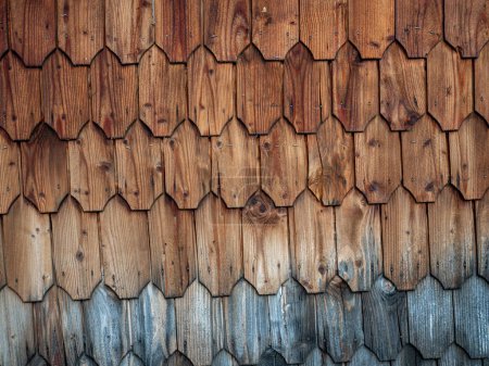 Photo for Backgrouund of traditional wooden roof tiles - Royalty Free Image