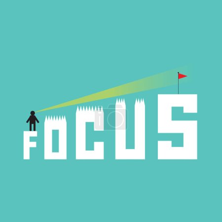 Focus Yourself Vector Illustration Graphic