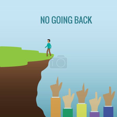 Illustration for No Going Back Vector Illustration Graphic - Royalty Free Image