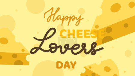 Illustration for Cheese lovers day Background with on yellow background ,for January 20, Vector illustration EPS 10 - Royalty Free Image