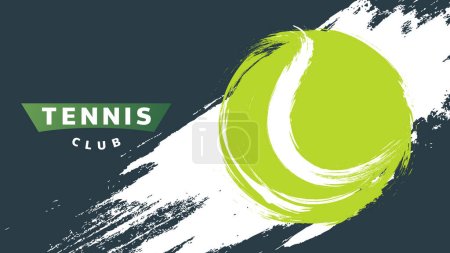 Illustration for Tennis ball and Tennis racket template symbol vector  , Simple flat design style  ,Illustrations for use in online sport events , Illustration Vector  EPS 10 - Royalty Free Image