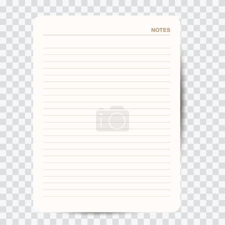 Illustration for Vector illustration of notebook with notes - Royalty Free Image