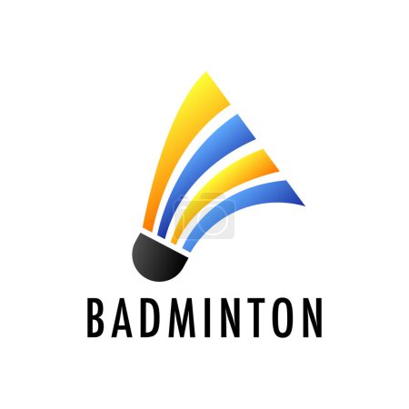 Illustration for Badminton  logo design template. vector illustration - Royalty Free Image