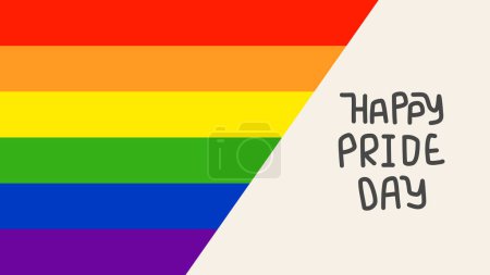 Happy Pride Day, LGBT-Flach-Stil-Symbole mit Stolz-Fahnen, Gender-Zeichen, Retro-Regenbogen, LGBT-Stolz-Community-Symbole, Vektor-Set von LGBTQ, Vektorillustration EPS 10