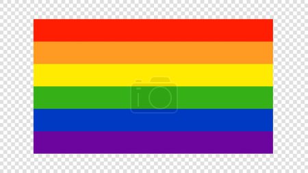 LGBTQ+ pride flag in vector format. Rainbow flag, isolated on a transparent background , illustration Vector EPS 10