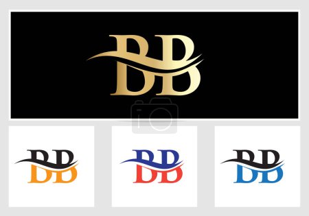 Téléchargez les illustrations : Initial Monogram Letter BB Logo Design. BB Logotype Template - en licence libre de droit