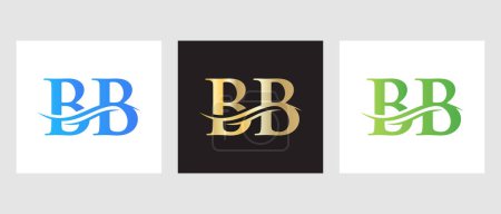 Téléchargez les illustrations : Initial Monogram Letter BB Logo Design. BB Logotype Template - en licence libre de droit