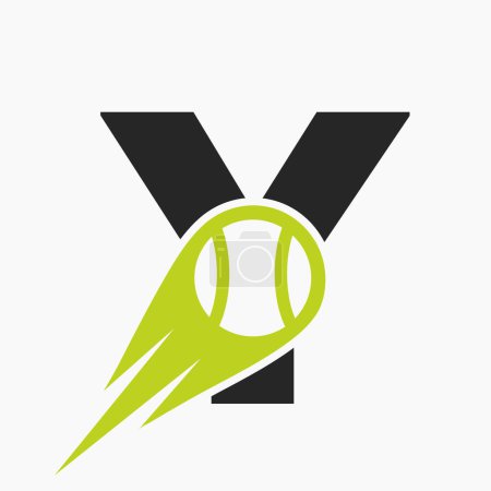 Initial Letter Y Tennis Club Logo Design Template. Tennis Sport Academy, Vereinslogo
