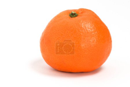 Fresh organic orange delicious fruit side view isolated on white background clipping path