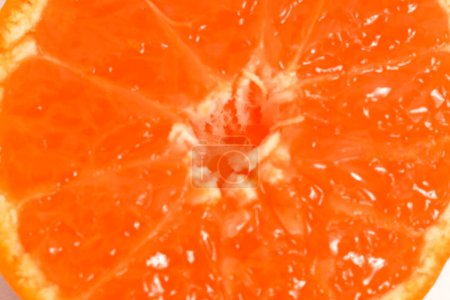 Photo for Close-up detail texture half cut fresh organic orange delicious fruit top view isolated on white background clipping path - Royalty Free Image