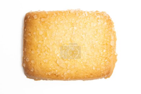 Téléchargez les photos : Biscuits au beurre danois le biscuit au pain finlandais vue du dessus isolé sur fond blanc chemin de coupe - en image libre de droit