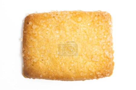 Téléchargez les photos : Biscuits au beurre danois le biscuit au pain finlandais vue du dessus isolé sur fond blanc chemin de coupe - en image libre de droit