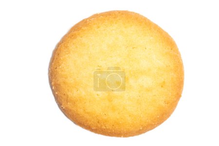 Photo for Danish butter cookies the country style cookie top view isolated on white background clipping path - Royalty Free Image