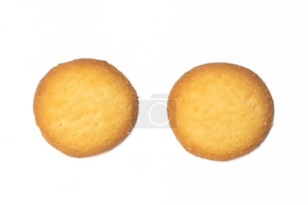 Photo for Danish butter cookies the country style cookie itop view solated on white background clipping path - Royalty Free Image