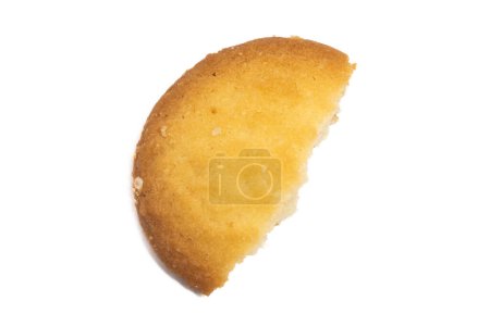 Photo for Broken of danish butter cookies the country style cookie top view isolated on white background clipping path - Royalty Free Image
