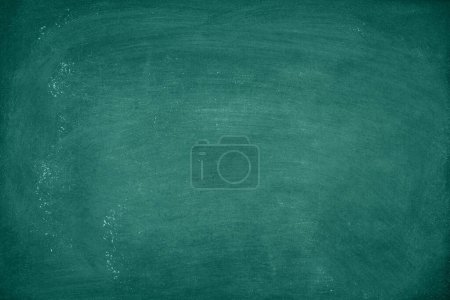 Photo for Green Chalkboard. Chalk texture school board display for background. chalk traces erased with copy space for add text or graphic design. Backdrop of Education concepts - Royalty Free Image