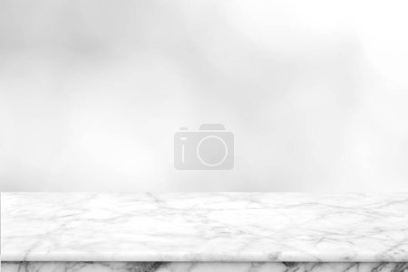 Foto de Abstract Natural texture marble floor on grey gradient background : Top view of marble table for graphic stand product, interior design or montage display your product. - Imagen libre de derechos