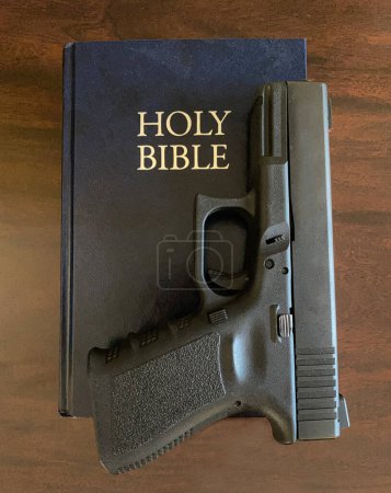 Photo for Bible and Gun 1 - Royalty Free Image