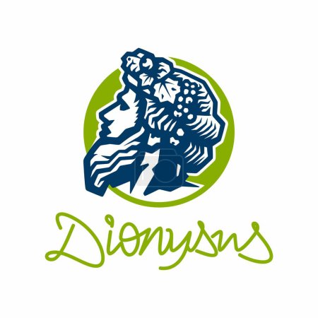 Dionysus god of fertility vintage logo