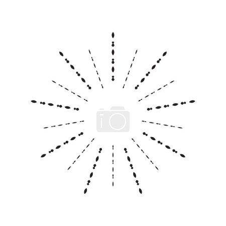 Photo for Abstract Line Sunburst. Retro Vintage Style. Vector Illustration - Royalty Free Image