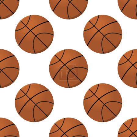Foto de Basket Ball Pattern Background (en inglés). Ilustración vectorial - Imagen libre de derechos