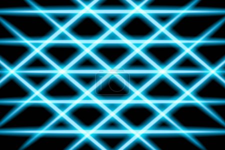 Foto de Plantilla de fondo abstracta de línea de luces brillantes azules de neón de malla. Vector - Imagen libre de derechos