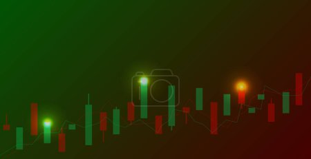 Illustration for Stock Market Trading Background. Wallpaper. Finance Backdrop. Vector Illustration - Royalty Free Image