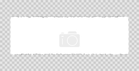 Photo for White Ripped Paper On Transparent Background. Vector Illustration - Royalty Free Image