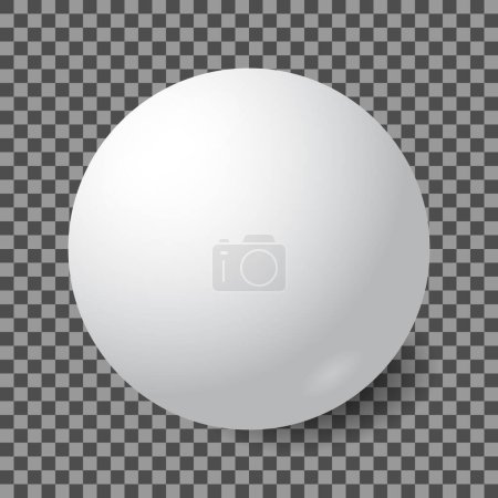 Photo for White ball on transparent background. Vector illustration - Royalty Free Image