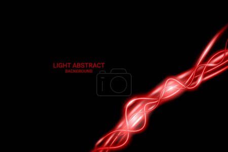 Foto de Marco de línea de luces rojas de neón aislado sobre fondo negro. Ilustración vectorial - Imagen libre de derechos