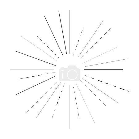 Photo for Abstract Line Sunburst. Retro Vintage Style. Vector Illustration - Royalty Free Image
