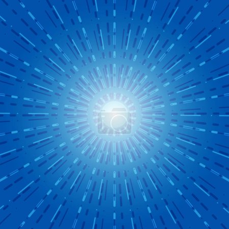 Photo for Light Blue Sunburst Pattern Background. Rays. Radial. Technology Banner. Vector Illustration - Royalty Free Image