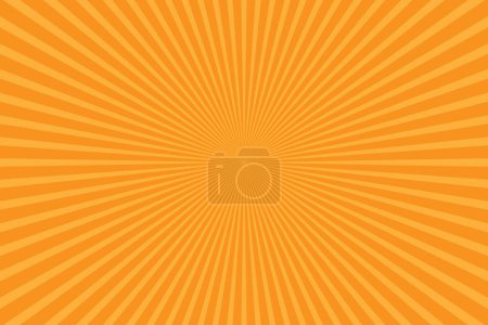 Foto de Fondo del patrón de explosión de sol naranja. Rayos. Radial. Banner de verano. Ilustración vectorial - Imagen libre de derechos