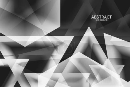 Photo for Abstract Modern White And Black Background. Technology Banner. Hexagon Geometric. Wallpaper. Vector Illustration - Royalty Free Image