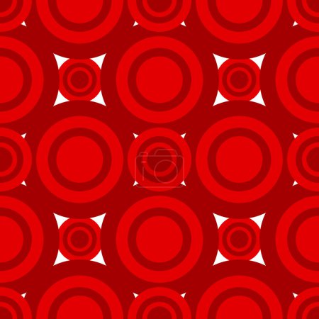 Photo for Modern Circle Red Geometric Pattern Abstract Background. Seamless. Fashion. Vector - Royalty Free Image