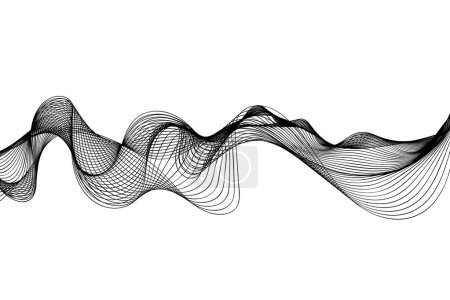 Foto de Patrón de líneas de onda Fondo abstracto. Vector - Imagen libre de derechos