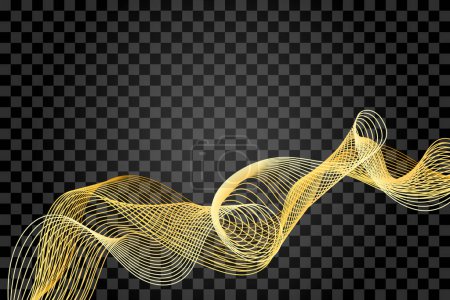 Foto de Patrón de líneas de onda dorada de lujo Fondo abstracto. Fondo de pantalla. Ilustración vectorial - Imagen libre de derechos
