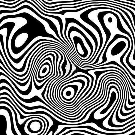 Illustration for Black abstract optical art background - Royalty Free Image