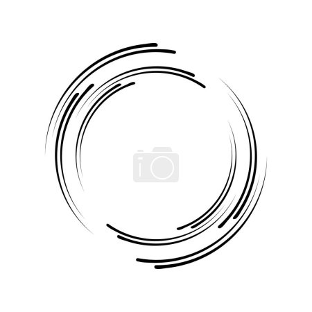 Ilustración de Líneas de velocidad vectorial en forma de círculo - Imagen libre de derechos
