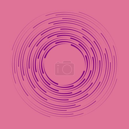 Illustration for Violet concentric speed lines in vortex form - Royalty Free Image