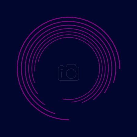 Téléchargez les illustrations : Rayures courbes violettes en forme d'anneau - en licence libre de droit