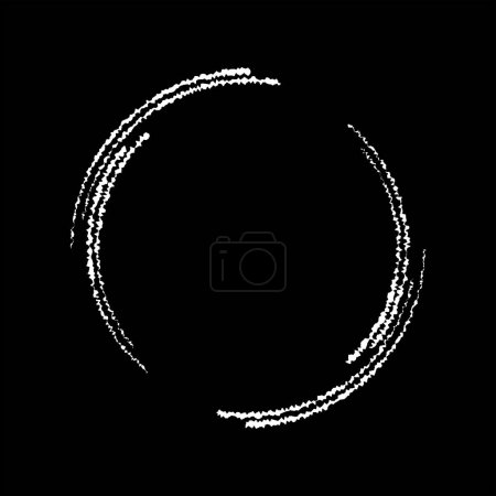 Illustration for White glitch distorted speed lines in round form - Royalty Free Image