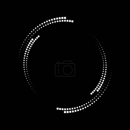 Illustration for White vector dotted speed lines in round form - Royalty Free Image