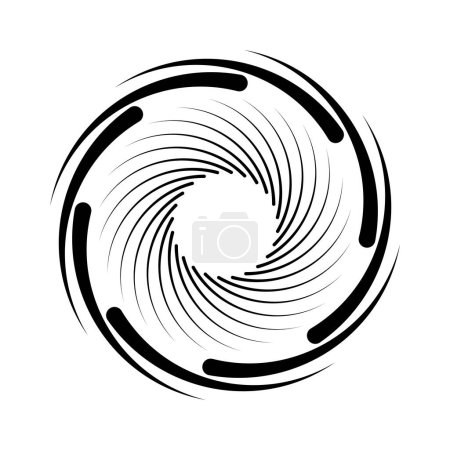 Illustration for Wavy and dotted speed lines in spiral form - Royalty Free Image