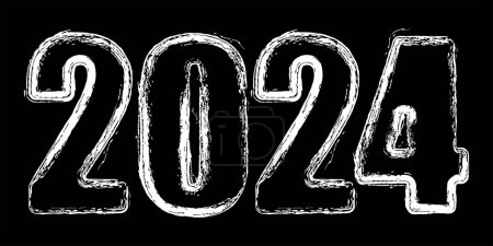 Ilustración de Año Nuevo 2024 vector ilustración - Imagen libre de derechos